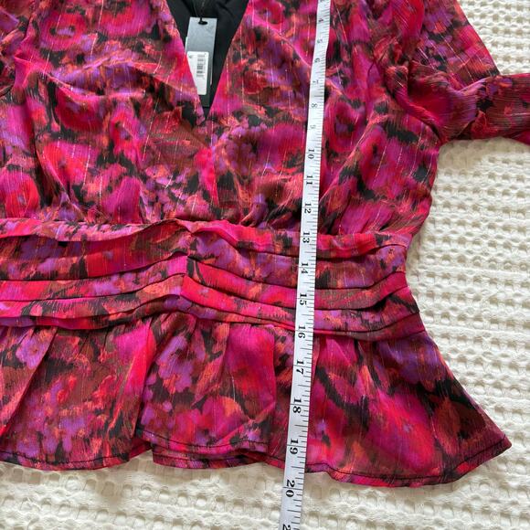 Steve Madden Pink Floral Blouse Medium NWT - Picture 8 of 8